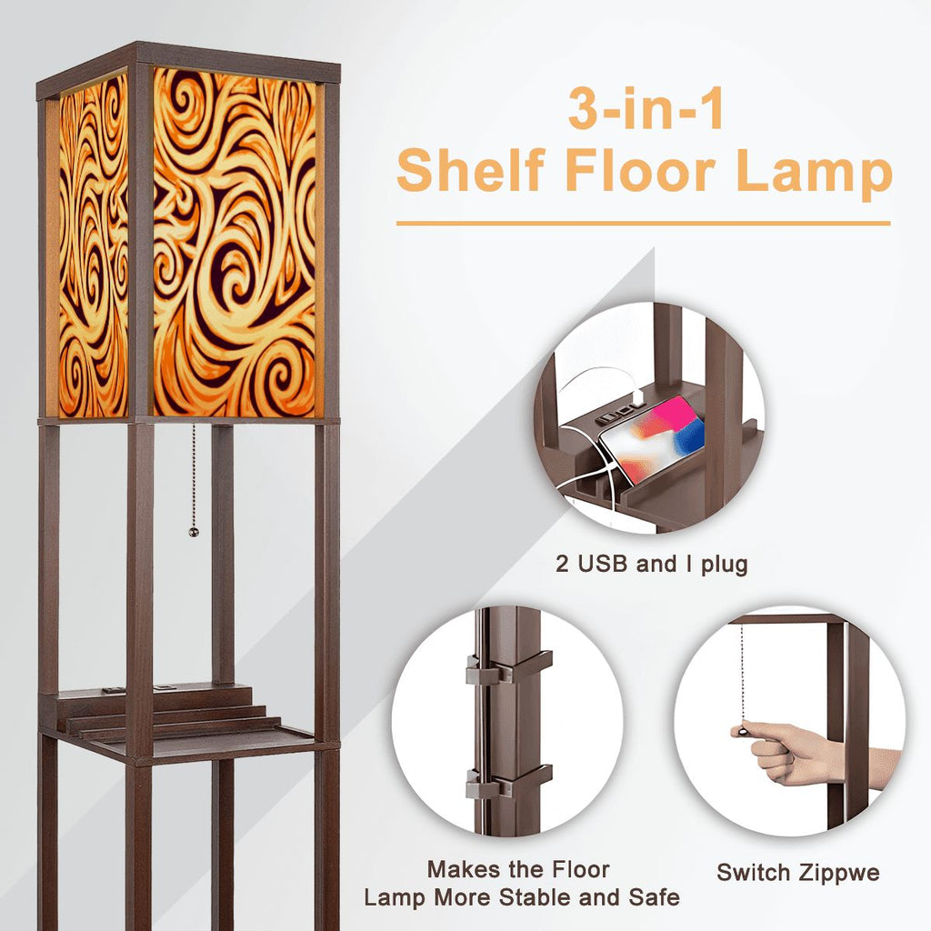 FORGE - Floor Lamp with Shelves